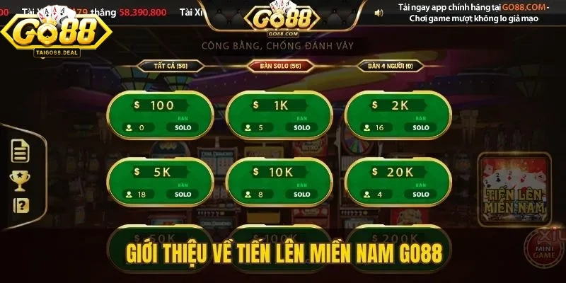 Giới thiệu về game bài Tiến Lên Miền Nam Go88 nổi tiếng